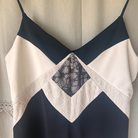 Express Black White Lace Cami Camisole Tank Top - Picture 2 of 4